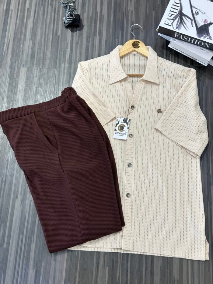 Stylishly Pair Light Kaaki Shirts with Dark Brown Trousers